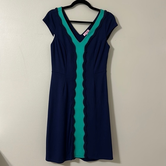 Lilly Pulitzer Kris Dress Navy & Green Size S - Picture 2 of 11